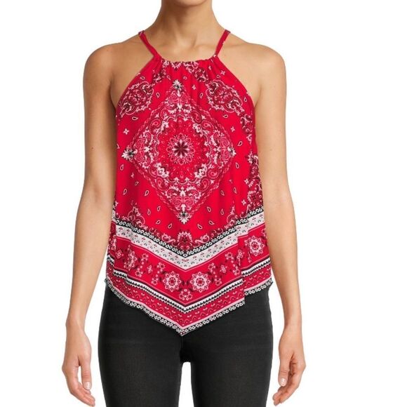 Red Bandanna Printed Top - Picture 6 of 6
